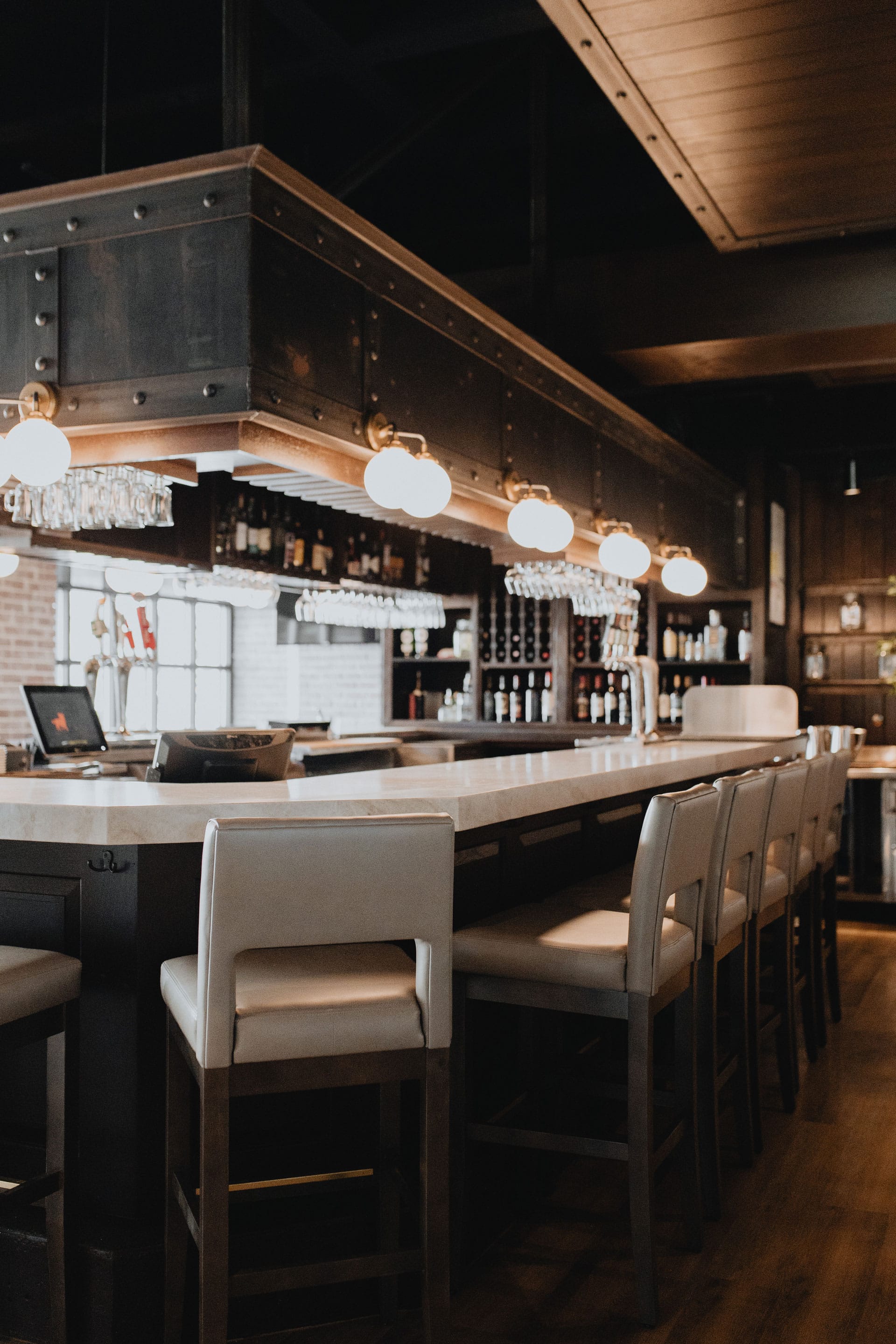 Upscale bar and seating area at Jack Stack Barbecue.