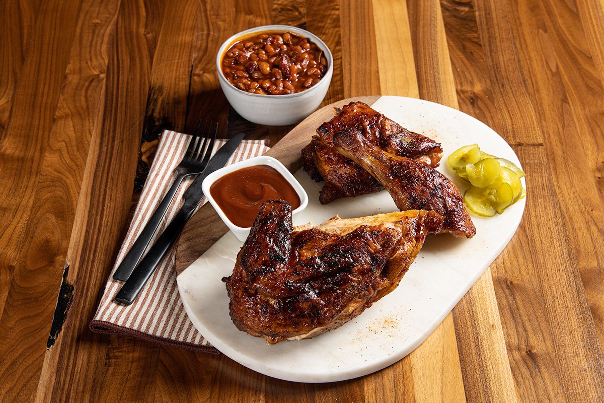Barbecue Smoked Half-Chicken